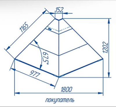Витрина холодильная CRYSPI VENETO QUADRO OC 90